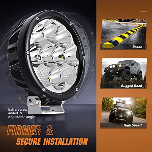 Nilight Pro Series 5.7 Inch Round LED Driving Offroad Light 50W 6500LM - color: 2Pcs 50W 5.7Inch LED Light Kit-White