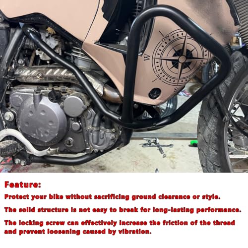 Worldmotop Engine Guard Highway Crash Bars Replacement for Kawasaki Klr650 KLR 650 KL650E 2008-2018 (Front)