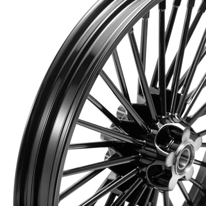 TOFR 19x2.5 18x3.5 Fat Spoke Black Wheels For Harley Sportster XL883N 10-22 - size: Front:19x2.5 Rear:18x3.5