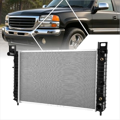 DPI-2334 28" Aluminum Radiator Compatible with 1999-2007 Chevy Silverado GMC Sierra Suburban Yukon Escalade 4.3L 4.8L 5.3L AT, Factory Replacement 1-Row Cooling Radiator - color: 28" 99-07 Silverado/Sierra/Suburban/Yukon/Tahoe
