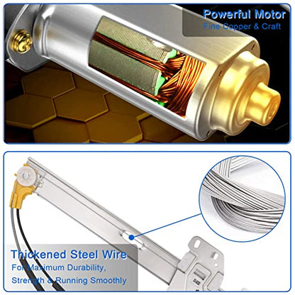 Obaee Window Regulator with Motor Front Left Driver Side, Replace 741-768 - size: Front Left Driver Side