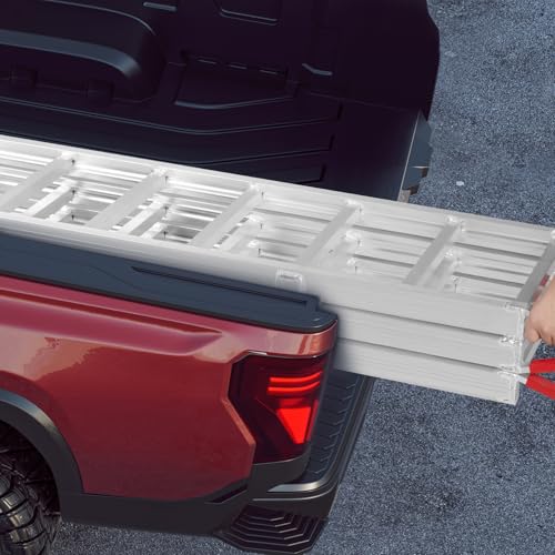 69"X50" Tri-Fold Aluminum ATV Mower Truck Loading Ramp,1500 lb Capacity