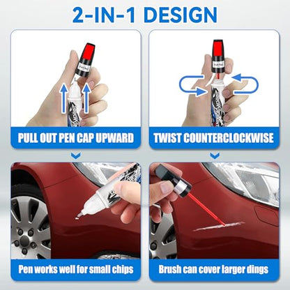 Touch Up Paint for Cars, Ruby Red Car Paint Scratch Repair, Auto Paint Repair Pen, Automotive Scratch Remover, Professional Seamless Coverage, Color Accurate, Long lasting Adhension, Fast Drying - color: Universal Ruby Red