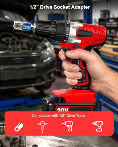 1/2" Drive Click Torque Wrench Set-10-170 Ft-lb, +/-3% Accuracy, 22-Piece
