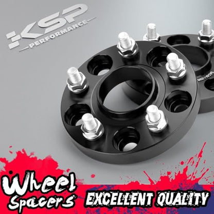 KSP 5x4.5 Wheel Spacers fit for Mustang 1994-2014, Explorer/Ranger/Edge/Town Car, 25mm 1 inch 5x114.3 Hub centric 70.5mm Hub Bore with 1/2"-20 Studs 2pcs - size: 1994-2014 Mustang