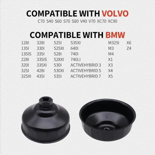 86mm 16 Flute Oil Filter Wrench for BMW Volvo Housing Cap - style: 86.4mm 16 Flutes