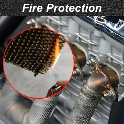 Blue Exhaust Wrap 2" x 200" (2 Rolls) - High Temp Fiberglass Header Wrap for Motorcycle, Car, Exhaust Pipes, Muffler & Header - Heat Resistant 2000°F, Easy Install & Durable (Blue, 2 Rolls) - color: Blue