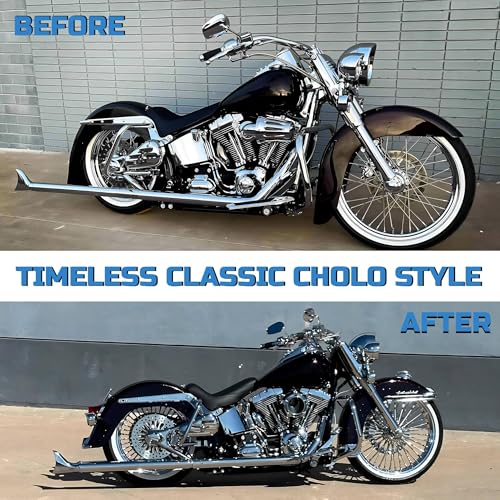 FatFlex 16" Rear Wheel Chrome Fat Spokes 3.5" Rim - color: 16" x 3.5" Chrome+Chrome+Chrome