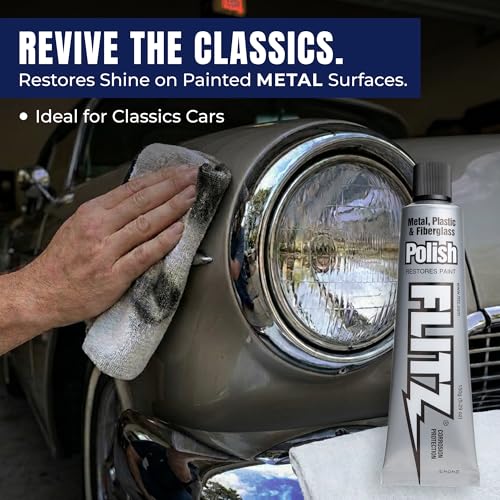 Flitz Metal Polish Paste - 5.29oz USA-Made Polish for Solid Chrome, Stainless Steel, & Aluminum - Non-Abrasive for Light Oxidation - Requires Manual Buffing - Not for Plated/Coated Surfaces (1 Pack) - size: 5.29 Ounce (Pack of 1)