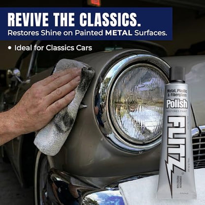 Flitz Metal Polish Paste - 5.29oz USA-Made Polish for Solid Chrome, Stainless Steel, & Aluminum - Non-Abrasive for Light Oxidation - Requires Manual Buffing - Not for Plated/Coated Surfaces (10-Pack) - size: 5.29 Ounce (Pack of 10)