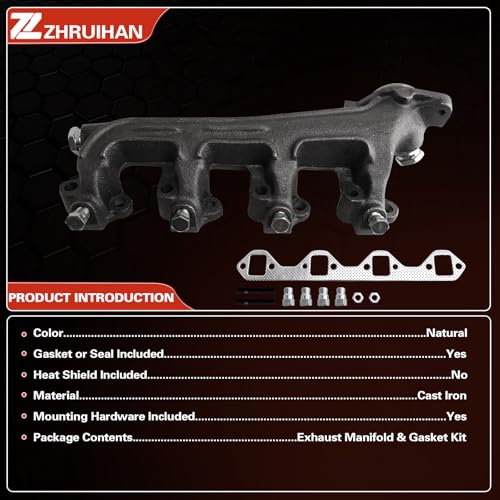 Right Exhaust Manifold Kit with 1988-1996 Bronco&E150&E250&E350 - size: 674-165