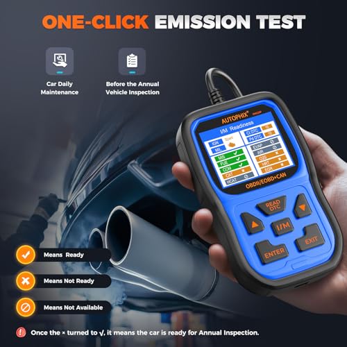 AUTOPHIX OM126P+ OBD2 Scanner for Check Engine Light & Live Data - color: Blue