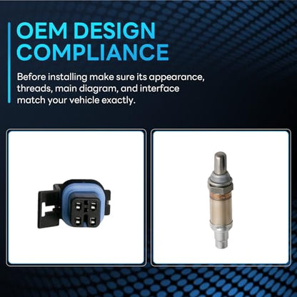 Oxygen Sensor Air Fuel Ratio Compatible with Buick Skylark & Pontiac Sunfire Grand Am & Corvette Malibu & More Replace # 13450 - size: 13450