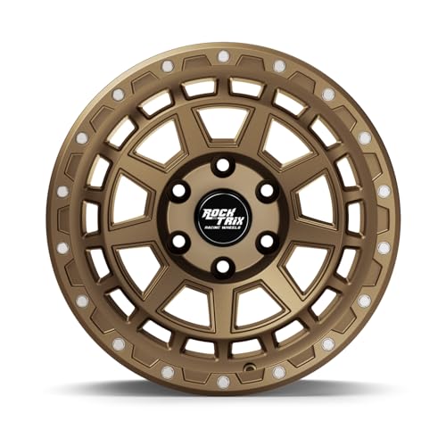 RockTrix RT114 17 Inch Wheel 17x9 6x139.7 6x5.5, 12mm Offset, Matte Bronze - color: Matte Bronze, size: 17x9 -12mm offset