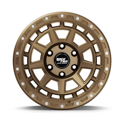 RockTrix RT114 18 Inch Wheel 18x9 6x139.7 6x5.5, 12mm Offset, Matte Bronze - color: Matte Bronze, size: 18x9 -12mm offset
