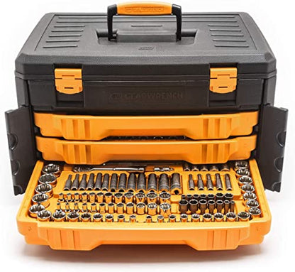 GEARWRENCH 243 Pc 12Pt Mechanics Tool Set in 3 Drawer Storage Box | 80972