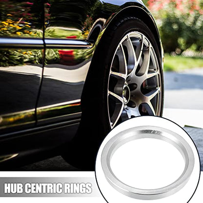 X AUTOHAUX 4pcs OD 83.1mm to ID 69.6mm Aluminium Alloy Hub Centric Rings - size: 69.6mm
