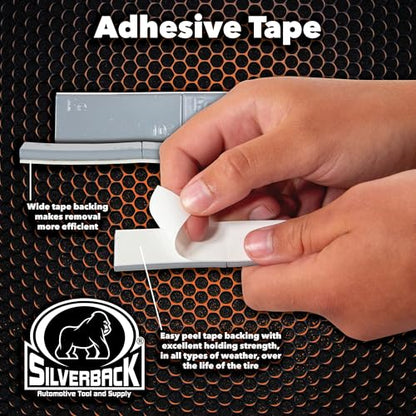 Silverback 1 oz Grey Steel Adhesive Wheel Weights 72 oz Box 72 Pack - color: Gray, size: 1 oz