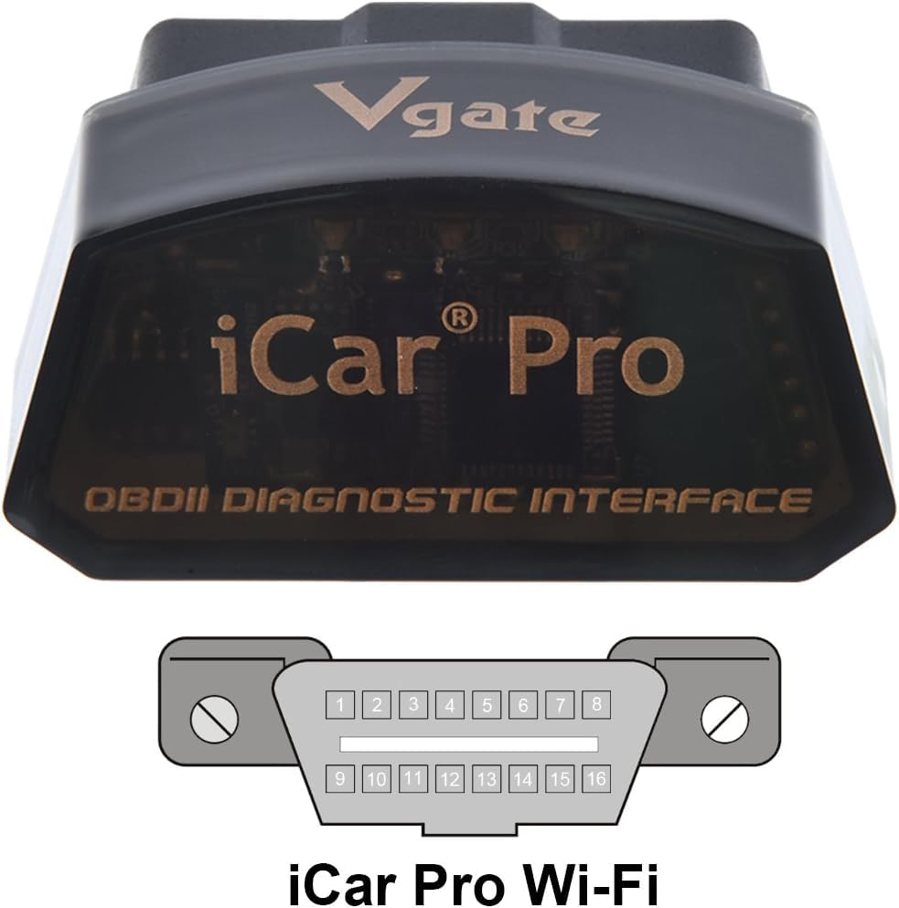 Vgate iCar Pro Wi-Fi OBD2 Scanner Scan Tools OBDII Car Diagnostic Tool Code Reader Fault Check Engine Light for iOS/Android - size: ICAR PRO WIFI - iOS, Android & Windows