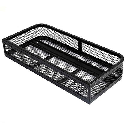 ATV/UTV Front and Rear Rack ATV/UTV Cargo Storage Basket, Universal Cargo Carriers Storage Rack with Mesh Design & Steel Construction, Heavy-Duty Detachable Luggage Carrier Basket - size: Front & Back Rack Set