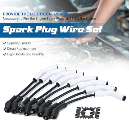 Spark Plug Wire Set for GM LS3/LS4/LS7/LT Engines 9070C Extreme 9000 Ceramic Spark Plug Boot Ignition Wire/Cable Kit