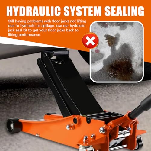 16PCS Hydraulic Jack Seal Kit,Professional Floor Jacks Oil Sealing Kits