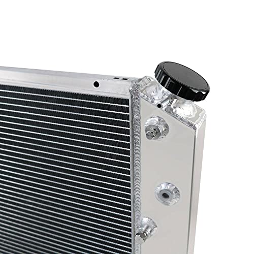 ReadyCool 4 Rows Aluminum Radiator for 1970-1981 Chevy Camaro Blazer, 1978-1987 Monte Carlo El Camino Impala Chevy GMC C/K/G Series C10 C20 C25 C3500 Nova Buick Regal