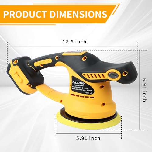 Cordless Buffer Polisher Compatible with DeWalt 20V Battery