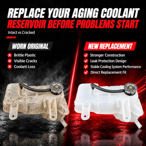 603-056 Coolant Reservoir Tank with Cap for Chrysler 300 2005-2010 - size: 603-056