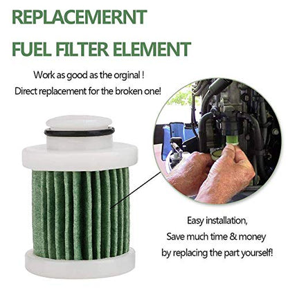 2PCS Primary Fuel Filter Element Compatible with Yamaha # 6D8-WS24A-00-00