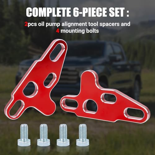 PSLER 2pcs Oil Pump Alignment Tool Kit for Gen V GM LT1 LT4 LT5 L83 L86 L87 - color: red