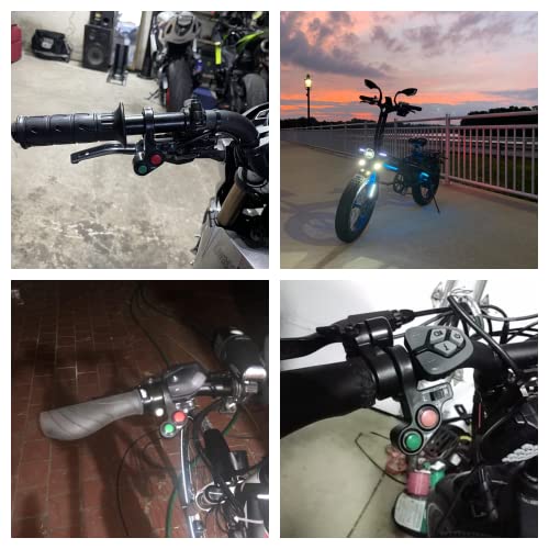 Universal ATV UTV SXS Turn Signal Horn Kit Street Legal Kit Handlebar Thumb Switch with LED Lights Flasher Relay Blinker Harness System (Kit N)