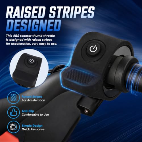 Yosoo Health Gear Electric Scooter Throttle Accelerator, Scooter Throttle Speed Control, Electric Scooter Thumb Throttle ABS Single Button Electric Scooter Throttle Speed Control for