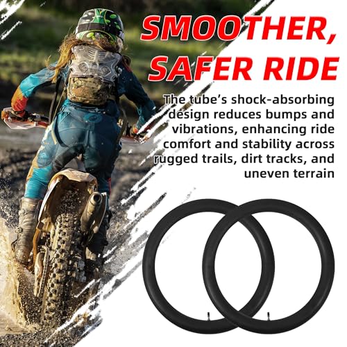 AR-PRO 2-Pack 2.50/3.00-18 Heavy-Duty Motorcycle Inner Tubes, 3mm Butyl Rubber with TR4 Valve Stem, Fits 80/90-18 80/100-18 90/90-18 Tires for Dirt Bike, Enduro, Dual Sport & Off-Road - size: 2.75/3.00-18", TR4 Valve