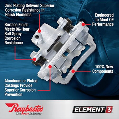 Raybestos Element3 Automotive Replacement Front Left/Front Right New Semi-Loaded Caliper & Bracket Assy for Select Chrysler, Dodge, Jeep (FRC11879N)