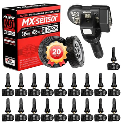 Autel MX-Sensor 20 Pack TPMS Sensors 2-in-1 315/433MHz Press-in Rubber Stem