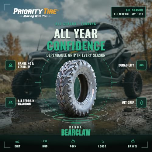 Kenda Bearclaw K299 ATV Tire - 25X8.00-12 - size: 25X8.00-12