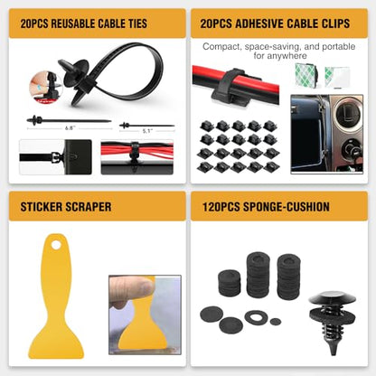 GOOACC 330Pcs Trim Removal Tool Auto Push Pin Bumper Retainer Clip Set - color: 330Pcs Clips Removal Kit Yellow
