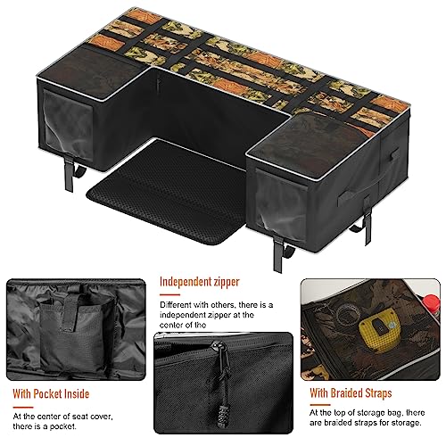 SUNPIE ATV Soft Cargo Bags with Seats Cushion Pad with Upgrade Zipper - color: Camo