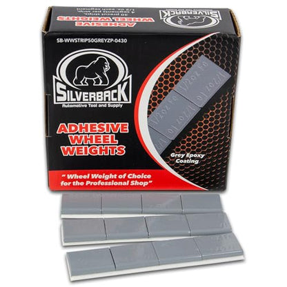 Silverback 1/2 oz Gray Steel Adhesive Wheel Weights, 120-Piece Box - color: Gray, size: 1/2 oz