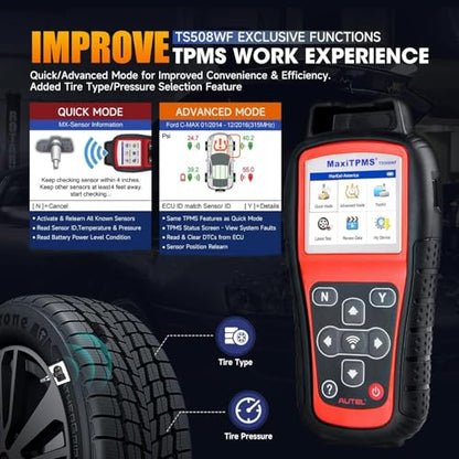 Autel MaxiTPMS TS508WF TPMS Relearn Tool, Activate/Diagnosis All Sensors