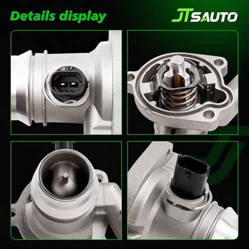 Engine Coolant Thermostat Housing Assembly for 1.4L Cruze Trax Sonic - size: 902808(Upgrade Aluminum)