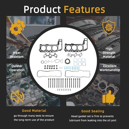 Head Gasket Set with Bolts,for Jeep Commander/Liberty/Grand Cherokee - style: for Liberty 3.7L 2005-2012