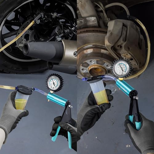 DURATECH 2 in 1 Brake Bleeder Kit, with Metal Handheld Vacuum Pump