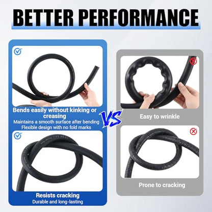 Outus 3/4",50ft EPDM Heater Hose, 85PSI Black Coolant Hose Automotive - size: 3/4",50FT