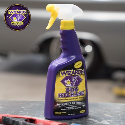 Wizards Bug Release - All Surface Bug Remover and Wash for All Vehicles - Softens and Neutralizes Acidic Bug Protein - Doubles as Spot Cleaner and Pre-Soak Car Cleaner - 22 Fl Oz (Pack of 2) - size: 22 Fl Oz (Pack of 2)