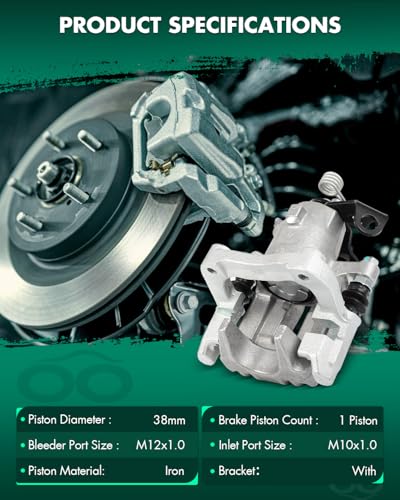 SCITOO 1PC 19B2577 Rear Driver Side Disc Brake Caliper With Bracket - size: Rear Driver[19B2577]