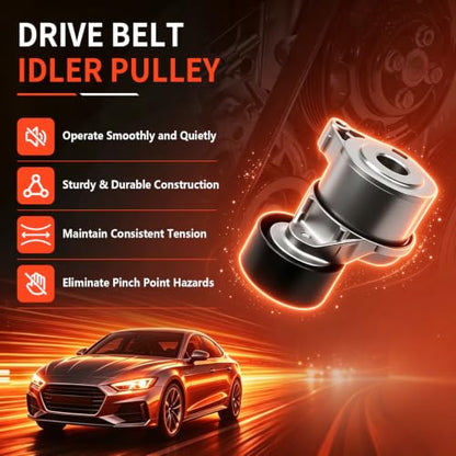 39073 Belt Tensioner w/Pulley for Honda Accord Crosstour 2.4L - size: 31170R40A01