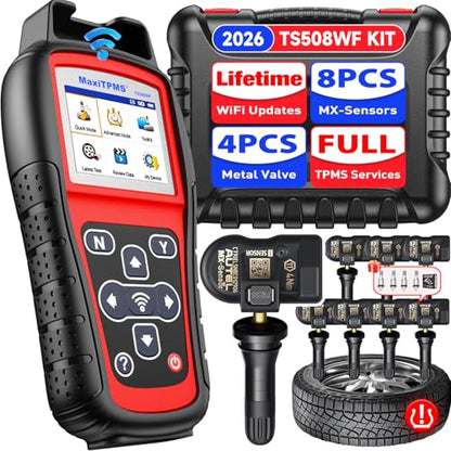 Autel TPMS Programming Tool TS508WF KIT, w/ $300 8PCS Sensor & 4PCS Valves