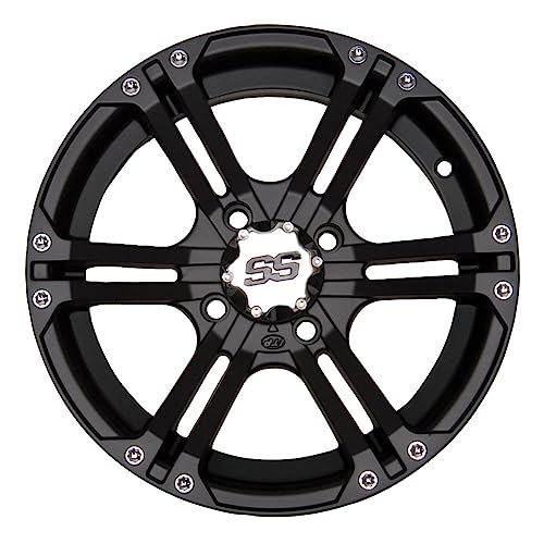 4/156 ITP SS212 Alloy Series Wheel 12x7 4.0 + 3.0 Matte Black for Yamaha RAPTOR 350 2004-2013